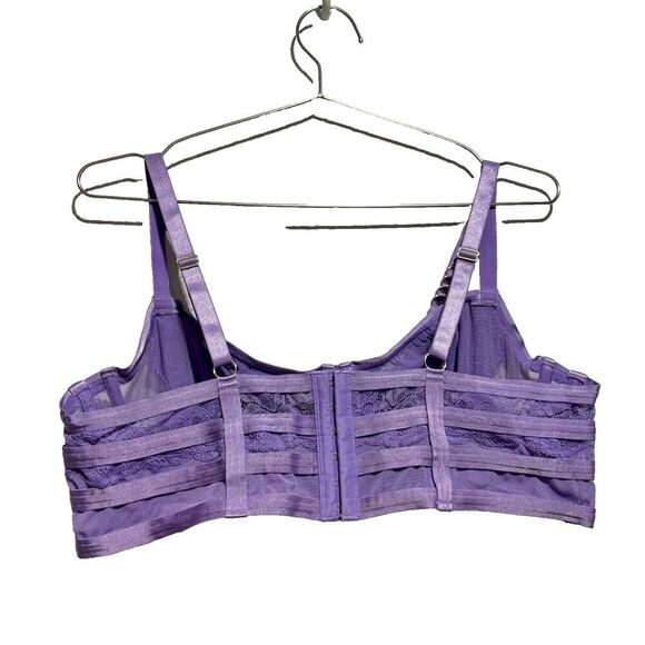 Torrid Curve Bralette Bra 1 Bougainvillea Straps And Lace Underwired Adjustable - Picture 4 of 11